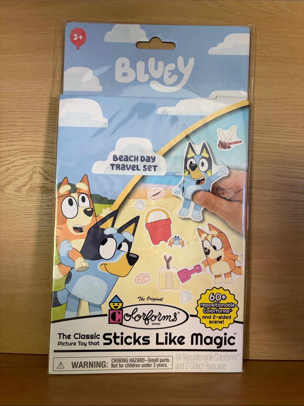 NIB• Colorforms Bluey Beach Day Travel Set | 60+ Colorforms